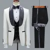Mäns kostymer blazers Floral Jacket Men passar Slim Fit Wedding Tuxedo Navy Blue Velvet Lapel Groom Party Suits Costume Homme Man Blazer 231110