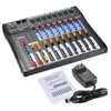 Freeshipping USB 8 Channel Digtal Mic Line Audio Mixing Mixer Console w/ 48V Phantom Power for Recording DJ Stage Karaoke Music Rjmsn