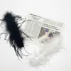 Charm Bracelets Ostrich Cuff Feather Slap On Bracelet Women Hand Ostrich Feather Wrap Bracelet Fashion Feather Real Fur Bracelet Accessories 230410