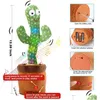 Doldurulmuş Peluş Hayvanlar Dancing Singing Singing Cactus Oyuncak Elektronik Şarkı Potted Erken Eğitim Oyuncakları Çocuklar İçin Funny-Toy 50pcs Dhib0