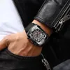 Zegarek zegarek sybotte mechaniczny silikonowy tydzień kalendarza męskie zegarki 50 m wodoodporne rok miesiąc pusty zegarek dla mężczyzn LUMINOUS LUXURY WAT 231110
