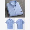 Camisas casuales para hombres Verano Manga corta Cuello vuelto Ajuste regular Tela Oxford 100% algodón Excelentes y cómodas camisas casuales para hombres de negocios 230411