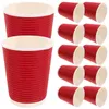 Tassen Tassen Pappbecher Kaffee Ripple Drinking Party Layer Getränke Double Go Einwegverpackung Praktisch tragbar