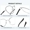 Lunettes de soleil Luxury Progressive Multifocal Reading Lunes Ultralight Metal Frame Anti Blue Light Presbyopie Eyeglass Prescription Eyewear