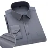 Męskie koszule 8xl Pure Color Office Formal Business Prace Social Work Klasyczna koszula długi