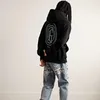 23FW USA Sonbahar Kış Erkekleri Rahat Kapüşonlu Kaykay Vintage Mektup Baskı Çoklu Logo Kapüşonlu Sweatshirt Unisex Büyük Boy