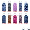 Porte-chapstick en néoprène carré léopard personnalisé 20 styles porte-clés porte-clés baume à lèvres pratique porte-clés porte-rouge à lèvres porte-clés livraison directe Dhyqg