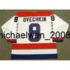 Kob Weng Alexa Ovechkins Jerseys 8 Alexan Ovechkins Red White Black Mens Dames Jeugd 100% borduurholhackey jerseys snel verzending