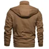 Mens Jackets Winter Hooded Plush Thickened Coat Autumn Large Tactical Cotton Medium And Long Work Clothes Bomber Coats 231110