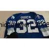 Kob Weng # 32 Jonathan Quick Blue Limited Hockey Jersey 77 Jeff Carter 8 Drew Doughty Jersey tout nom et n'importe quel numéro vintage