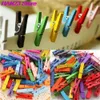 Bag Clips Mini Wooden Craft Pegs Clothing Paper Po Hanging Spring Clip for Information Card Rotation 30mm Random Color 50 piecesbatch 230410