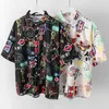 Męskie zwykłe koszule Harajuku ciemna ikona drukowana koszula na hawajskie koszulę Summer Men Shirt krótkie rękawowe odzież uliczna Hawaje Button Lapel krótkie rękawy 230411