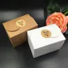 Enveloppe-cadeau 30pcslot Natural Kraft Paper Cake Box Party Party CookiecandYnuts bricolage de haute qualité 90x60x60mm 230411