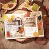Листы подарочной упаковки винтажные листья образец Washi Paper Sticker Diy Collage Diry Journ