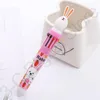 3Pcs/Cartoon Ten Color Press Ballpoint Pen Cute Stationery Student Creative Diy Handbook Multifunctional Kawaii 0.5mm