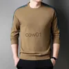 Men's T-Shirts Fashion Men Long Sleeve Knitted T-Shirt Korean Streetwear Business Spring Autumn New Round Neck Casual Male Clothes Tops 2023 J231111