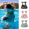 Hundkläder Pet Swimsuit Sling Floral Printing Sleeveless Bikini Beach Dressing Baddräkt för pool Cat Accessories Soft Gato