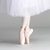 Sapatos de dança meninas ballelerina balé sapatos de ponto rosa mulheres cetim tênis de balé profissional para dançar 230411