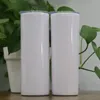 Preço de atacado sublimação tumbler magro 20 oz canecas de aço inoxidável isolado copo reto branco cerveja café em stocksffgh vosnn