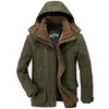 Mensjackor Outwear Parkas Winter Jacket Män förtjockar varm bomullspadded huva vindbrytare parka plus storlek 5xl 6xl rockar 231110