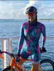 Ensembles de course Combinaison de cyclisme à manches longues pour femmes en plein air Casual VTT Vêtements une pièce Macaquinho Ciclismo Feminino Combinaison
