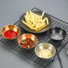 Plates 40pcs Stainless Steel Side Dishes Seasoning Household Bone Saucers Pot Dipping