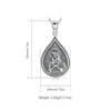 ペンダントネックレスEUDORA 925 STERLING SILVER ICON THEOTOKOS ELEUSA VINTAGE TEARDROP Virgin Marys Necklace for Man Women Jewelry D4 231110