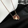 Fanjia Seven Star Ladybug Women's Sier S Four Leaf Grass Necklace Ins Style Light Clavicle Chain Small Design Sense