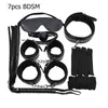 Взрослые игрушки 7pcs bdsm Kit Sex Dancuffs Shonge Shop Mope Menottes Juguetes Sextes Para Parja Self Mouth Gag Gip Game Slave Femdom 230411