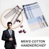 Zakdoeken 10 stks heren zakdoek multicolor plaid streep mannen pocket katoen vierkant zakelijke borst handdoek hankie ontmoeting decor sjaal 230411