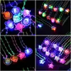 Decoração de festa glitter flash acrílico colar de led led lamp novidade night mercado criativo infantil brinquedos luminos