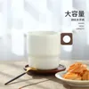 Xícaras pires boba xícara de simplicidade Personalidade Conjunto de chá de porcelana Handmada Cerâmica Cédica Nórdica Arte Sólida Caso de Coffeeares