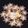 Décorations de Noël 32M flocon de neige LED guirlande lumineuse clignotant rideau de fée étanche pour les fêtes de vacances, mariages et décorations 231110