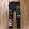 Jeans pour hommes Designer Casual Pantalon Slim imprimé High Street Hip Hop Denim Plus Taille 29-38 Y23