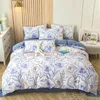 Ensembles de literie Home Set 3 pièces 1 housse de couette 2 taies d'oreiller processus de lavage en microfibre motif imprimé floral taille simple ou double