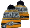 Casquettes pour hommes Flames Beanies Calgary Beanie Hats Toutes les 32 équipes tricotées à revers Pom rayé Sideline laine chaude USA College Sport Knit Hat Casquette de hockey pour femmes A0