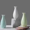 Vasos vasos vasos de flores para decoração de cerâmica casa seca branca decorativa decorativa vintage decorações simples centrais peças de cilindro flores p230411