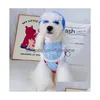 Hundkläder modemärke brev broderi husdjur saliv handdukar hundkläder lyxiga bandanas 8colors personlighet charm teddy bldog trian dhjvm