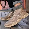 Vintage Herren Freizeitschuhe Leder Hochwertige Herren Turnschuhe Tenis Masculino Freizeitschuhe Herren Motorradstiefel Zapatos Hombre