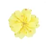 Hair Accessories 12pcs/Lot Hand Sewn Gilded Dot Chiffon Fabric Flower 8cm DIY Accessory Headwear Shoes Hats Clothing