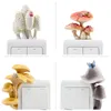 Schakelstickers hars bloemstandbeeld 3D creatieve decoratie voor huis huishouden muur sticker socket paneel decor cover naklejki 230410