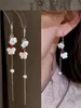 Pendientes colgantes 1 par estilo chino joyas largas joyas Hanfu cheongsam joyas antiguas ganchos de orejas para mujeres regalo de niña