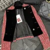 Damenjacken Designer erstklassiger Herbst-Winter-Zweireiher-Tweed-Mantel Freizeit Frühlingsmäntel Strickjacke Frauen Weihnachtsgeschenk MH83