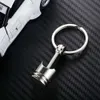 New Car Engine Piston Style Keychain Key Ring Creative Metal Piston Model Keyring Keyfob Key Pendant KeyChain decor Car Accessories