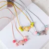 Pendant Necklaces Korean Handmade Cute Cartoon Fabric Bird Wreath Yarn Ball Princess Kids Children Girl Necklace Apparel Accessories-HZPRPen