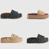 Slide Designer Sandalen Dames G Mens Slippers Flip Flops Luxe Platte Dikke Bodem Borduurwerk Gedrukt Jelly Rubber Leer Vrouwen Kleding Schoenen Hoge Hak Hot Boots 35-45