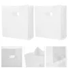 Sacs de rangement 50 pcs sac en plastique fourre-tout blanc poignées de courses marchandises épicerie emballage emballage en vrac