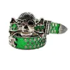 Bling Bling BB Belt Studded Diamond Pu Leather Strap Black Belt med Big Skull Buckle