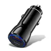 38W USB C Car Charger QC 3.0 PD 4.0 Type C Fast Car Phone Charger For iPhone 14 13 12 Samsung S22 Ultra Xiaomi Huawei With Retail Box Package