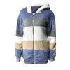 Dames dons dames winterjas met capuchon Losvallend pluche met lange mouwen en ritssluiting Uitloper namaakbont S-5XL Parka